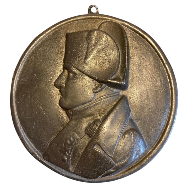 Bronze relief plaque of Napoleon Bonaparte