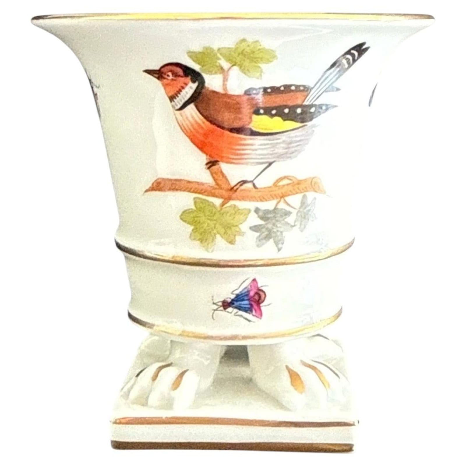 Herend Rothschild Bird Miniature Porcelain Vase, Hungary, Mid-20th Century