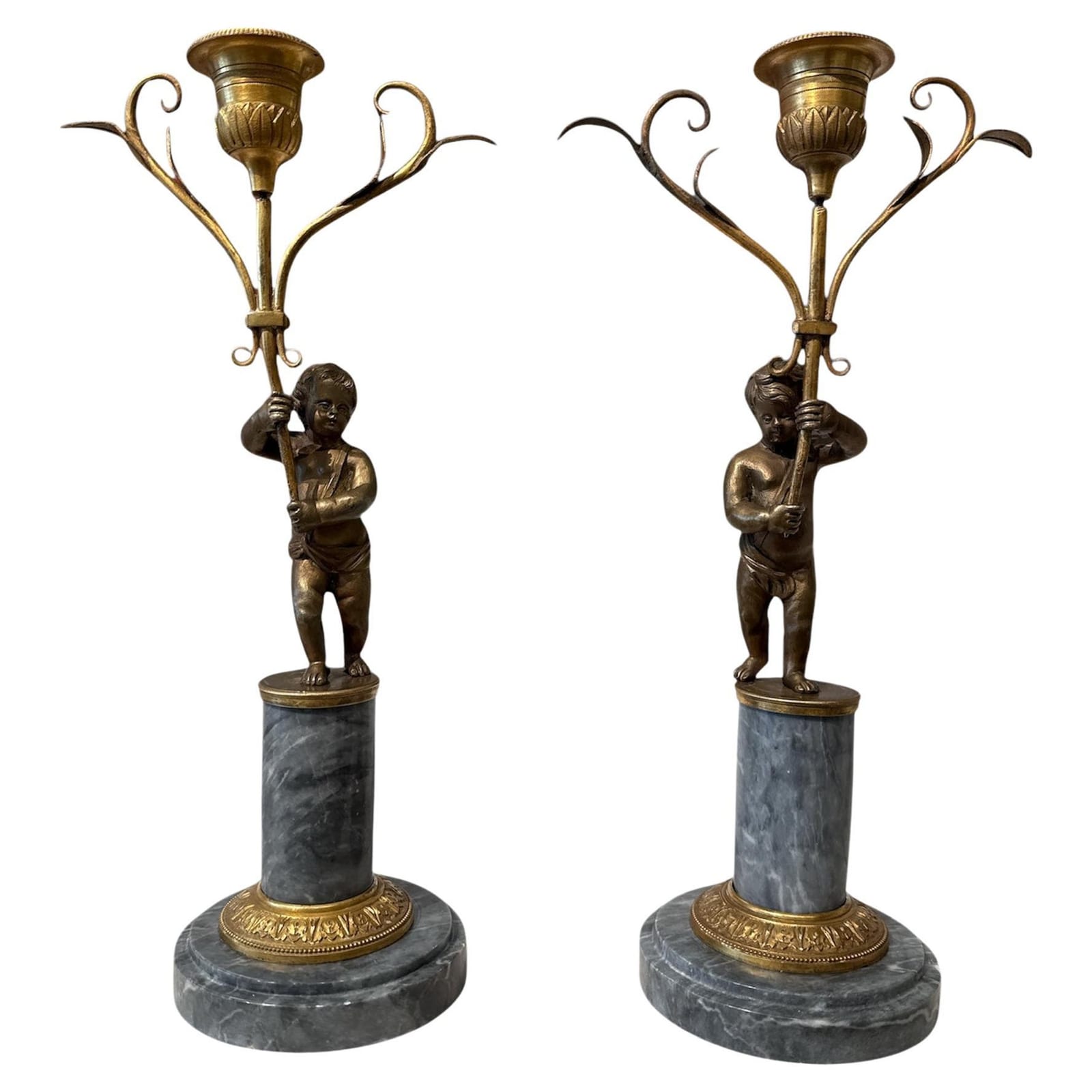 Pair of Louis Seize candle holders