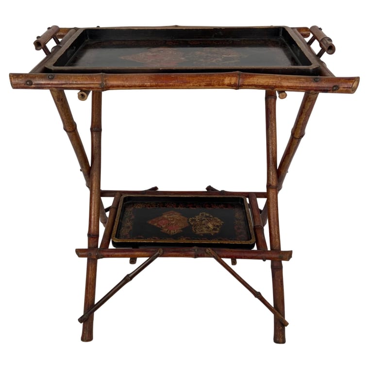 Japonisme bamboo side table