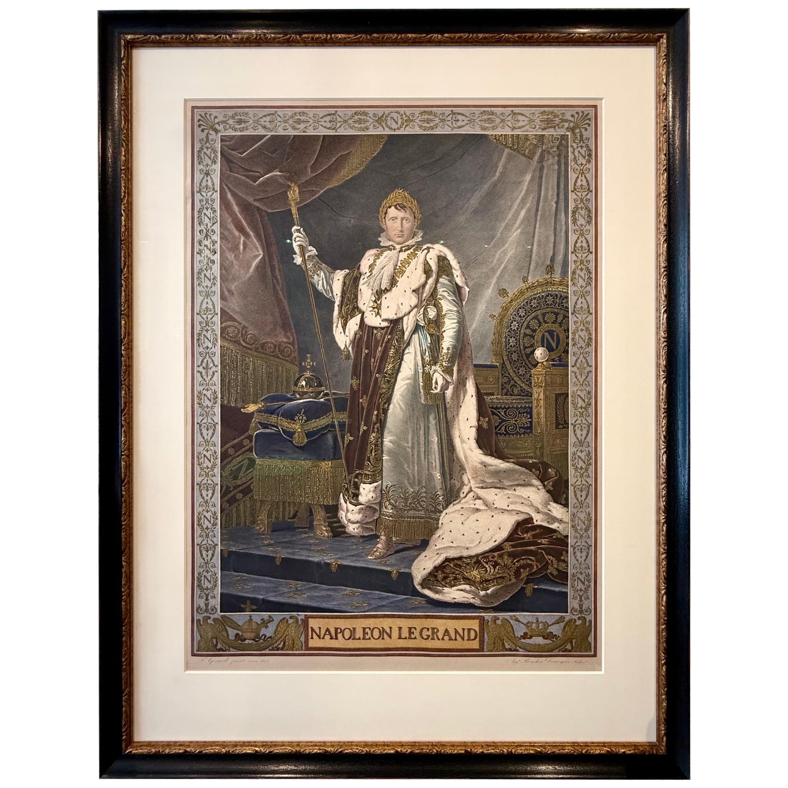 Napoleon Le Grand, hand-colored engraving