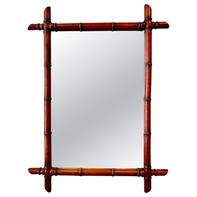 19th Century Faux Bamboo Mirror