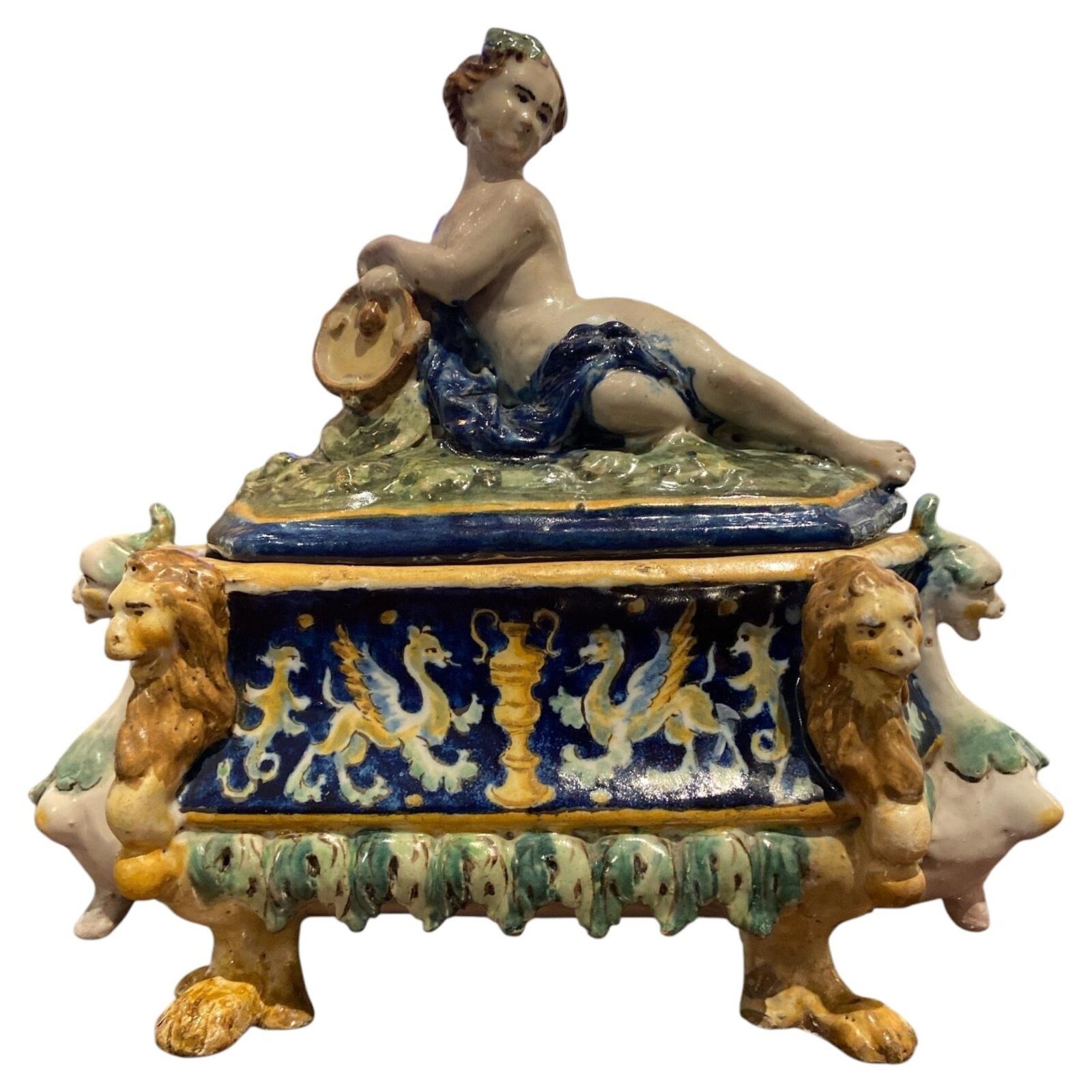 Faience jewelry box