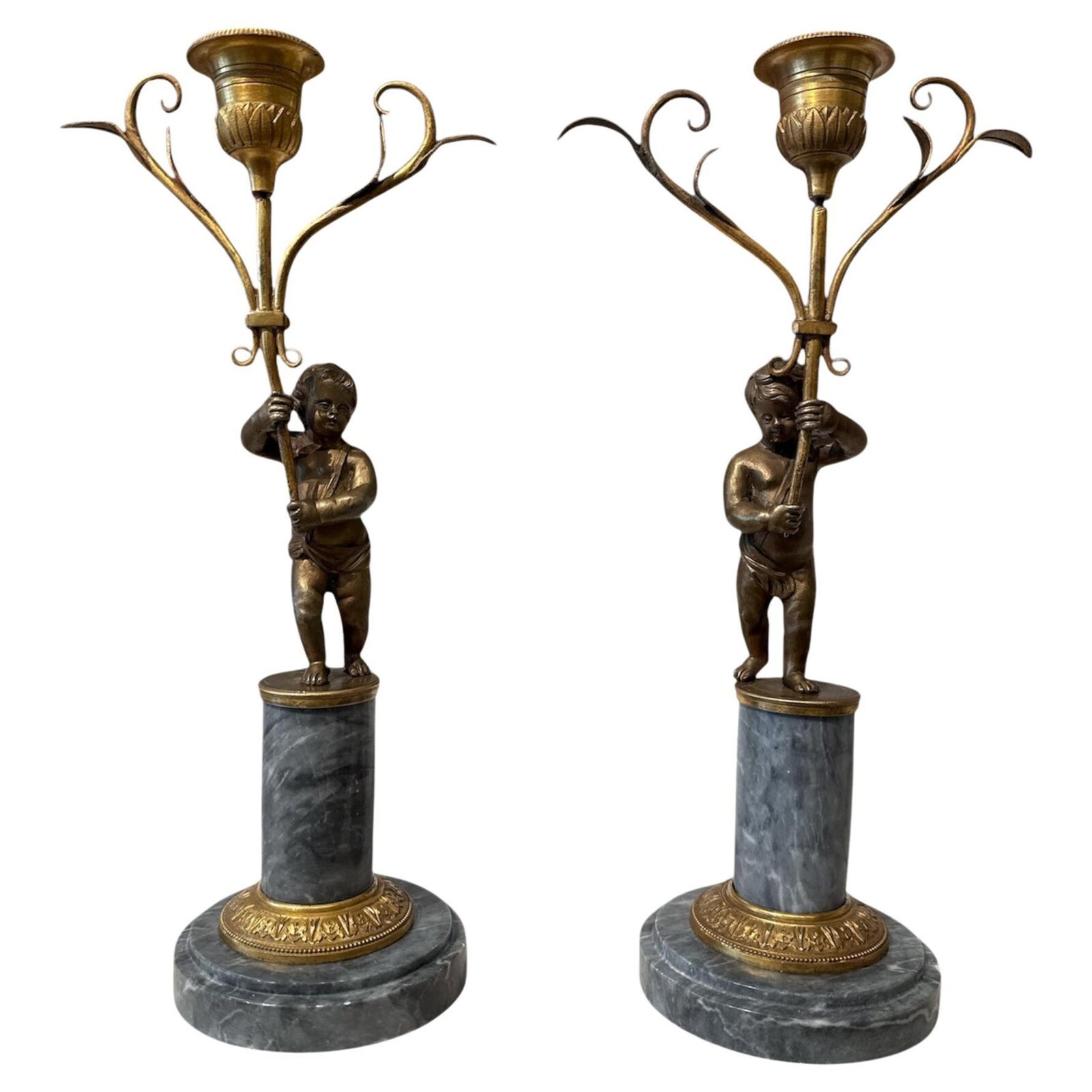 Pair of Louis Seize candle holders