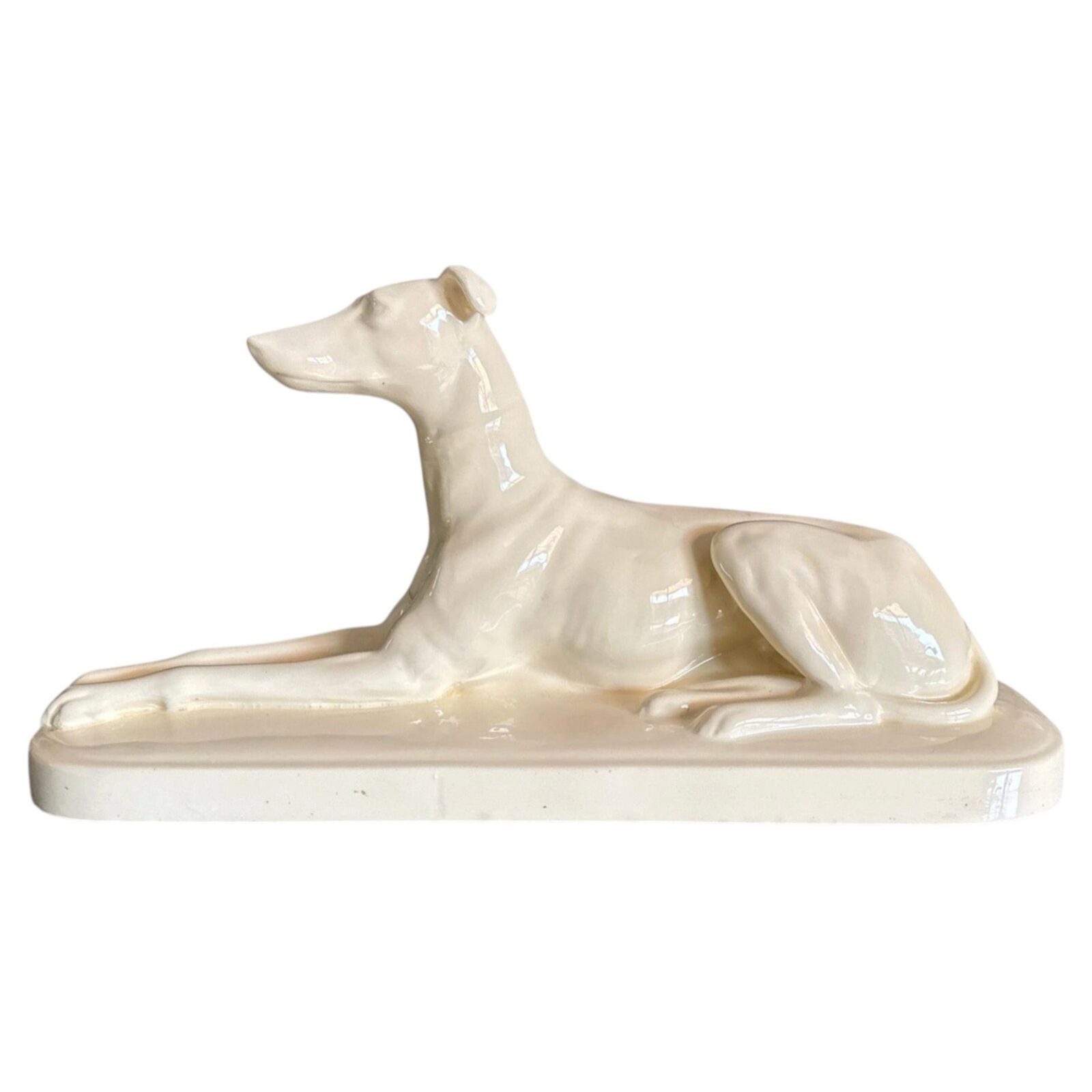Art Deco Ceramic Greyhound by Digoin Sarreguemines
