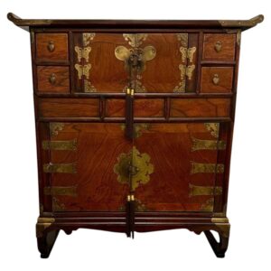 Antique Korean Cabinet with Brass Fittings, Circa 1900